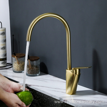 Hot and cold water mixer brass kitchen faucet